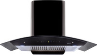 Elica WD HAC TOUCH BF 90 MS with Installation Kit Included Auto Clean Wall Mounted Chimney(Black 1200 CMH)