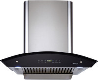 Elica WD HAC TOUCH BF 60 SS with Installation Kit Included Auto Clean Wall Mounted Chimney(Silver 1200 CMH)