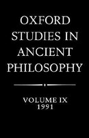 Oxford Studies in Ancient Philosophy: Volume IX: 1991(English, Hardcover, unknown)