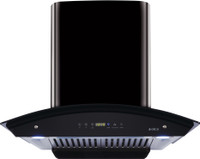 Elica WD HAC TOUCH BF 60 BK with Installation Kit Included Auto Clean Wall Mounted Chimney(Black 1200 CMH)