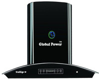 Global Power tulip90 Auto Clean Wall Mounted Chimney(silver/ black 1400 CMH)