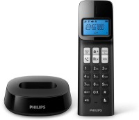 PHILIPS D1411B Cordless Landline Phone(Black)