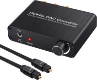 Tobo  TV-out Cable Digital to Analog DAC Converter with Optical SPDIF Toslink Coaxial to L/R 3.5mm Stereo Audio Adapter and Volume Control(Black, For TV)