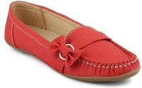 TASHI Smart Red Loafers For Women(Red)