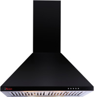 Seavy Black 60cm, 1100m3/hr Air Suction Wall Mounted Chimney(Black 1100 CMH)