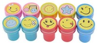 CHANNEL2OYS 10 ps Emoji Design Stamp Set for Kids Craft School Supplies Multi use(Set Of 10, Multicolor)