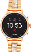 FOSSIL 4th Gen Venture HR Smartwatch(Gold Strap, Regular)