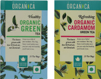 Organica Healthy and Refreshing Cardamom, Cardamom Green Tea Bags Box(50 Bags)