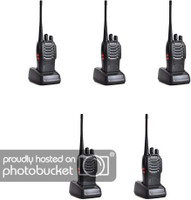 visionrabbit Baofeng BF-888S Two Way Radio 5W Handheld 16CH Two-Way Portable CB Radio (5PC) Walkie Talkie(Black)
