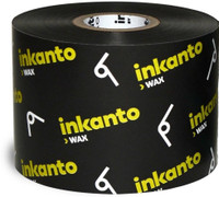Inkanto Thermal Transfer Ribbon Wax Premium Quality | 45 mm x 74 mtrs | 1/2 inch core Thermal Transfer Ribbon Wax coated outside Paper Label(Black)
