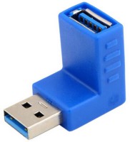 MERKEL Male to Female Right Angle Adapter USB Adapter(Blue)