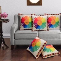 Diyank Enterperises Printed Cushions & Pillows Cover(Pack of 5, 40 cm*40 cm, Multicolor)