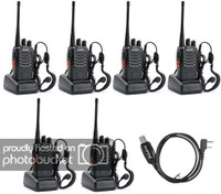 visionrabbit BaoFeng 6pcs 888S+1pcs cable Walkie Talkies - Rechargeable Handheld Two Way Radio BaoFeng 6pcs 888S+1pcs cable Walkie Talkies - Rechargeable Handheld Two Way Radio Walkie Talkie(Black)