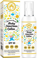 Mom & World Mineral Based Baby Sunscreen Lotion, SPF 50 PA+++, 120ml - UVA/UVB Protection, Water Resistance(120 ml) Flipkart Deal