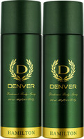 Denver Hamilton Deodorant Body Spray - For Men(400 ml, Pack of 2)