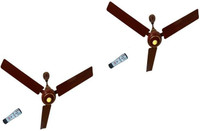 MAYA Super Eco Tech 1200 mm BLDC Motor with Remote 3 Blade Ceiling Fan(Cherry brown, Pack of 2)