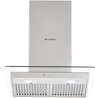 Faber Hood Glassy 3D T2S2 LTW 60 Wall Mounted Chimney(Silver 1095 CMH)