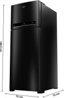 Whirlpool 440 L Frost Free Double Door 3 Star Refrigerator(Caviar Black, IF 455)