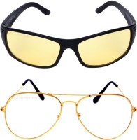 Aligatorr Retro Square, Aviator Sunglasses(For Boys & Girls, Yellow, Clear)