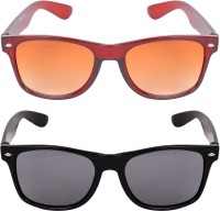 CRIBA Wayfarer Sunglasses(For Men & Women, Black, Golden)