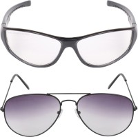 CRIBA Wayfarer, Retro Square Sunglasses(For Men & Women, Clear, Grey)