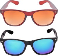 Aligatorr Wayfarer Sunglasses(For Men & Women, Golden, Blue)
