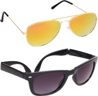 Aligatorr Aviator, Wayfarer Sunglasses(For Men, Yellow, Grey)
