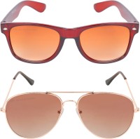 CRIBA Wayfarer, Aviator Sunglasses(For Men & Women, Golden)