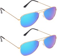 Aligatorr Aviator Sunglasses(For Men & Women, Blue)