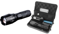 Care 4 t-650 XLM Cree Led torch light 5 modes Zoom torch with rechargeable battery with charging kit Torch(Black : Rechargeable)