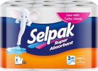 Selpak Paper Towel Kitchen Roll 3ply 6roll/pack(3 Ply, 80 Sheets)