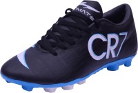 CR7 Juventus Ronaldo Studs Black & Blue Studs Football Shoes For Men(Black)