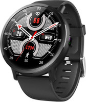 lemfo LEMX 4G LTE - Android 7.1 8MP GPS WiFi Smartwatch(Black Strap, Free Size)