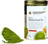Teamonk Global Rena Japanese Matcha Green Tea, 100 Grams (0.88 oz x4 Sachets) | Matcha Tea for Glow and Immunity | Sourced from Japan Unflavoured Green Tea Tin(100 g)