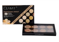 Clamy Professional Makeup 3 in 1 Brighten Contour Concealer Colour Compact Powder Compact(Multicolor, 40 g)