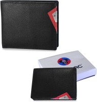 MY PAC db Men Black, Red Genuine Leather Wallet(8 Card Slots, Pack of 2)