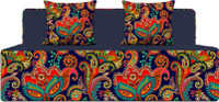 Aart Store 5X6 Feet Three Seater Printed Sofa Cum Bed Fold Out With Two Cushion- Perfect for Guests Single Sofa Bed(Finish Color - Multicolor Mechanism Type - Fold Out)