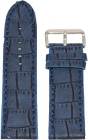 KOLET Croco Matte Finish 18BU 18 mm Genuine Leather Watch Strap(Blue)