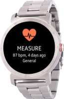 WATCHOUT WEARABLES Elegant Gen2 Raw Steel Metallica Smartwatch(Black, Silver Strap, Free Size)