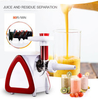 BMS Lifestyle Wide Chute Slow Masticating Juicer Extractor,Cold Press Juicer Machine for High Nutrient Fruit and Vegetable Juice JUICER 300 Juicer (White)