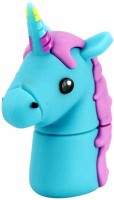 Tobo Cartoon Cute Unicorn 32GB USB Flash Drive Animal Horse Memory Thumb Stick Pendrive.(Blue & Pink) 32 Pen Drive(Blue)