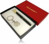 Jaycoknit Mr.Metal Top Crystal Pen,Apple Key chain Corporate Pen Gift Set (Pack of 2,Black) Pen Gift Set(Pack of 2, Blue)