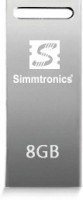 Simmtronics USB Flash Drive with Metal Body, 5 Years Warranty 8 GB Pen Drive(Silver)
