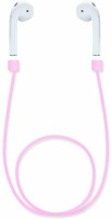 CellFAther Speaker Case Cover for Magnetic AirPods Silicone Strap Sports Strap Wire Cable Connector for Apple AirPods(Pink, Silicon)