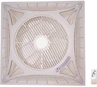 Techzere Premium Recessed False Ceiling Cassette Fan (No LED) 360 mm 3 Blade Ceiling Fan(White, Pack of 1)