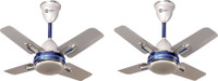 Orient Electric QUASER ORNAMENTAL 600MM 600 mm 4 Blade Ceiling Fan(SILVER, Pack of 2)