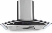 SUNFLAME CH INVA 90  DX Auto Clean Wall Mounted Chimney(Silver 1100 CMH)
