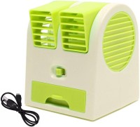 View BUY SURETY New Collection Portable Small Air Conditioner Water Cooler, Mini Fan and Dual Bladeless for Use in Car/Home Personal Air Cooler(Green, 0.1 Litres) Price Online(BUY SURETY)
