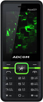 Adcom A221 Dual SIM Mobile Phone | 2.4 Inches Display | Big Powerfull Battery 3000 mAh -(Black Green)