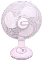 DP Rechargeable Plastic Fan (White, 12-inch) 1200 mm 3 Blade Table Fan(white, Pack of 1)